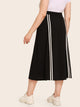 SHEIN Plus Striped Tape Skirt