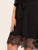 Plus Contrast Eyelash Lace Self Tie Dress