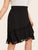 Plus Fringe Trim Ruffle Hem Skirt