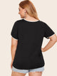 Plus Criss Cross Ringer Tee