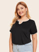 Plus Criss Cross Ringer Tee