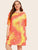 Plus Size Casual Dresses Plus Tie Dye Drop Shoulder T-shirt Dress