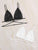 Plus Lace Trim Satin Bralette 2pack