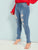 Plus Ladder Distressed Hem Skinny Jeans