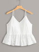 Plus Schiffy Ruffle Hem Cami Top