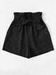 Plus Paperbag Waist Belted Shorts