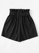 Plus Paperbag Waist Belted Shorts