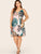 Plus Palm Tree Print Midi Cami Dress