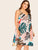 Plus Palm Tree Print Midi Cami Dress