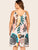 Plus Palm Tree Print Midi Cami Dress