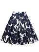 Plus Floral Print Pleated Skirt