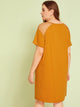 Plus Solid Strappy Insert Dress