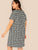 Plus Greek Fret Print Dress