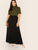 SHEIN Plus Elastic Waist Fit & Flare Skirt