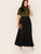 Plus Elastic Waist Fit & Flare Skirt