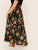 SHEIN Plus Floral Print Flare Maxi Skirt