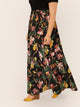 SHEIN Plus Floral Print Flare Maxi Skirt