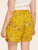 Plus Floral Print Tie Front Asymmetrical Shorts