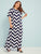 Plus Chevron Print Maxi Dress