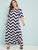 Plus Chevron Print Maxi Dress