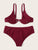 Plus Underwire Top With Ruched Bikini Set