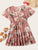 Plus Surplice Front Floral Print Dress