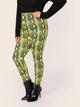 Plus Neon Lime Snakeskin Print Leggings