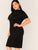 Plus Sheer Mesh Insert Midi Dress