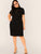 Plus Sheer Mesh Insert Midi Dress