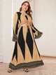 Plus Drawstring Front Geo Print Maxi Dress