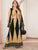 Plus Drawstring Front Geo Print Maxi Dress