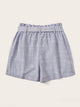 Plus Striped Self Tie Shorts