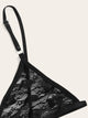 Plus Floral Lace Top With Ladder Cut-out Lingerie Set