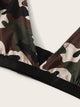 Plus Camo Print Lingerie Set