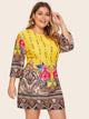 Plus Tribal Print Dress