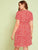  Plus Ditsy Floral Print Zip Back Dress