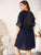 Plus Tie Front Contrast Lace Dress