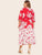 Plus Surplice Neck Floral Print Knot Dress