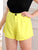 Plus Neon Yellow Button Fly Shorts