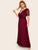 Plus Contrast Lace Surplice Front Maxi Dress