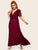 Plus Contrast Lace Surplice Front Maxi Dress