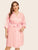 Plus Floral Satin Robe With Belt