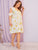 Plus Fruit Print Ruffle Trim Night Dress