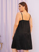 Plus V Neck Appliques Night Dress