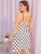 Plus Polka Dot Lace Trim Night Dress