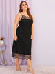 Plus Contrast Lace Night Dress