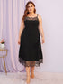 Plus Contrast Lace Night Dress