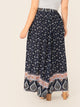 SHEIN Plus Floral & Paisley Print Maxi Skirt