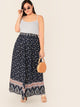 SHEIN Plus Floral & Paisley Print Maxi Skirt