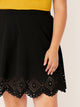 SHEIN Plus Elastic Waist Laser Cut Skirt